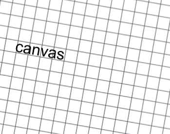 Plano girado: cuadrícula del canvas girada