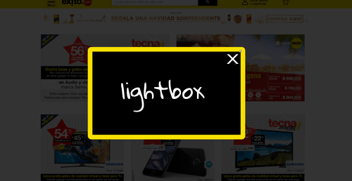 Javascript paa una light box