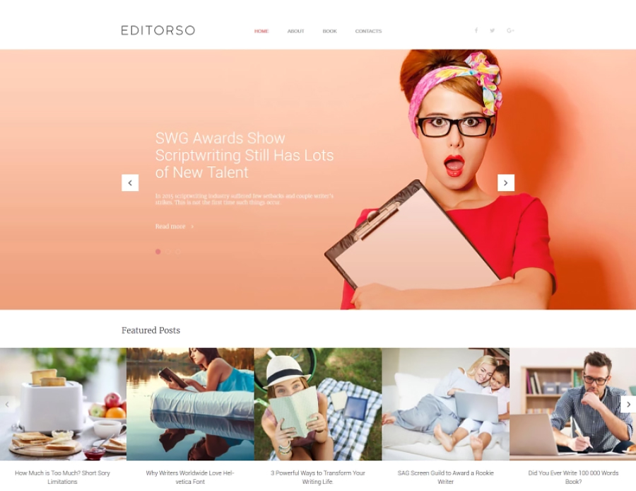 Editorso - Journalist Blog WordPress Theme