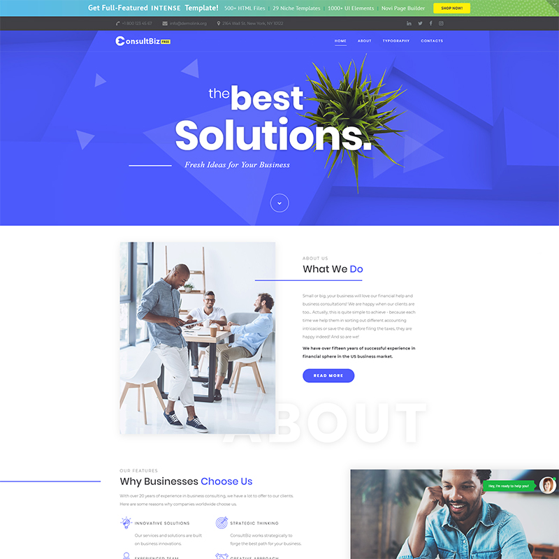 Free Responsive Corporate Template Website Template