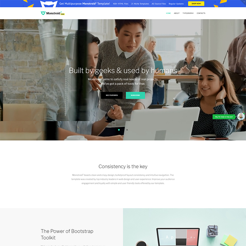 Monstroid2 - Free version HTML Website Template