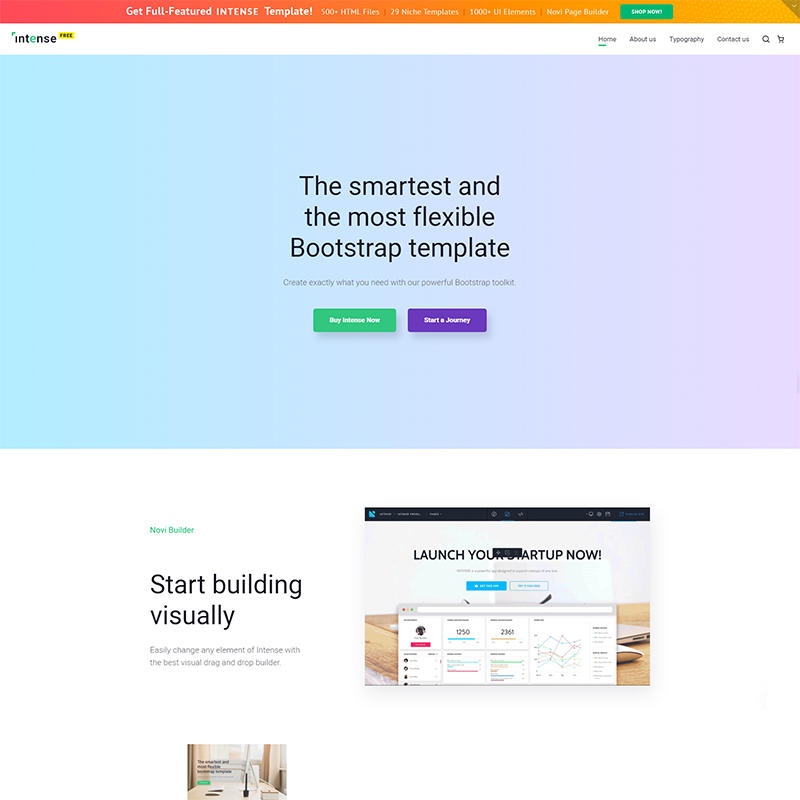 Intense Free - Business HTML Website Template