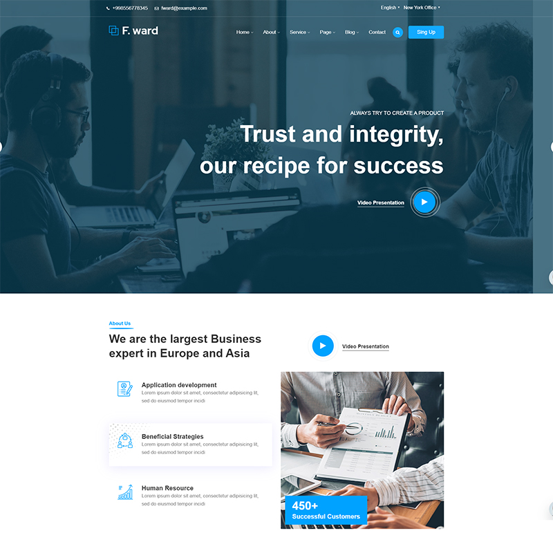 Fward - HTML5 Business Website Template