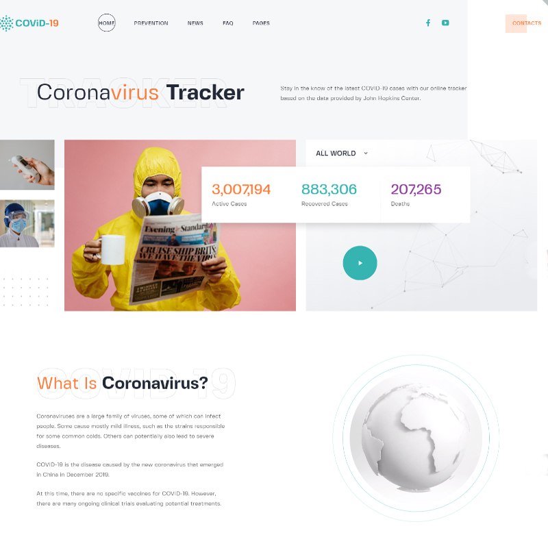 COViD-19 - Coronavirus Medical Website Template