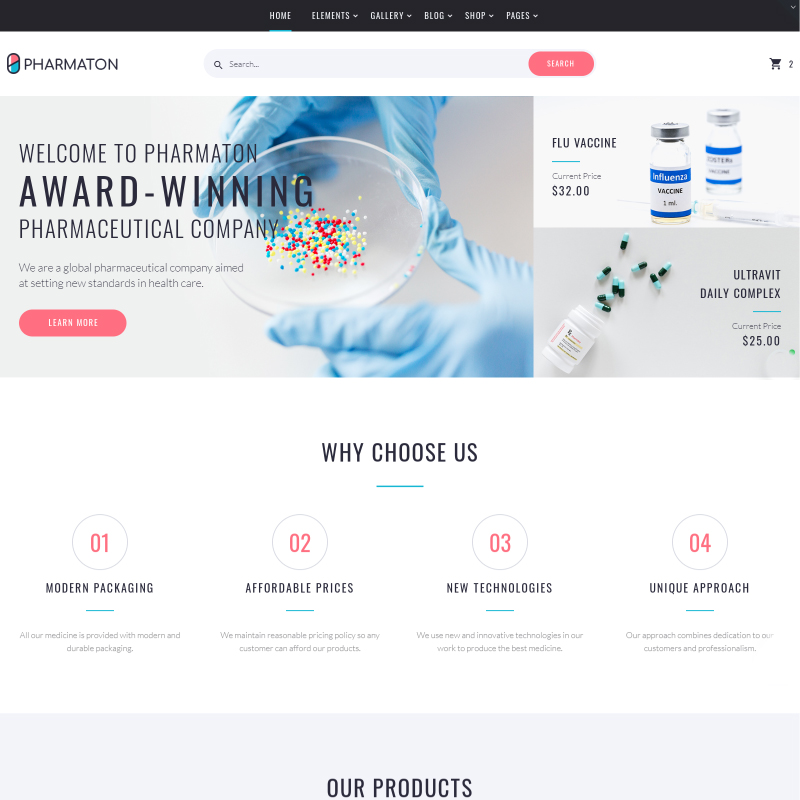 Pharmaton - Drug Store Multipage Modern HTML Template Website Template